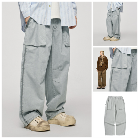 INF®️| QUẦN ỐNG ĐỨNG TÚI BA CHIỀU RETRO NHẬT BẢN UNISEX INF 13353