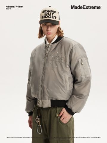 MADEEXTREME®️| ÁO KHOÁC BOMBER ĐÍNH CƯỜM ẤM ÁP UNISEX MADE 240812