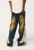 QUẦN JEANS ỐNG RỘNG WASH SỜN PHONG CÁCH RÁCH CỔ ĐIỂN/JEANS PANTS WASH UNISEX OVERSIZE INF 12257
