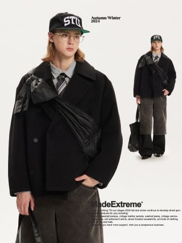 MADEEXTREME®️| ÁO KHOÁC LEN DÀY TRẦN BÔNG ẤM UNISEX MADE 240916