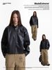 MADEEXTREME®️| ÁO KHOÁC DA PU VINTAGE XE MÁY UNISEX 240511