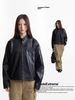 MADEEXTREME®️| ÁO KHOÁC DA PU VINTAGE XE MÁY UNISEX 240511