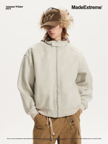 MADEEXTREME®️| ÁO KHOÁC KẺ SỌC MŨ TRÙM ĐẦU RETRO COTTON UNISEX MADE 241214