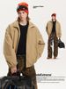 MADEEXTREME®️| ÁO KHOÁC CỔ ĐỨNG DÁNG RỘNG RETRO IN CHỮ COTTON UNISEX MADE 241235