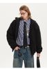 MADEEXTREME®️| ÁO KHOÁC CỔ ĐỨNG DÁNG RỘNG RETRO IN CHỮ COTTON UNISEX MADE 241235