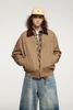 INF®️| ÁO KHOÁC VẢI NHUNG DETROIT VE ÁO TƯƠNG PHẢN RETRO UNISEX INF 5342