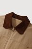 INF®️| ÁO KHOÁC VẢI NHUNG DETROIT VE ÁO TƯƠNG PHẢN RETRO UNISEX INF 5342