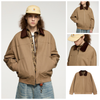 INF®️| ÁO KHOÁC VẢI NHUNG DETROIT VE ÁO TƯƠNG PHẢN RETRO UNISEX INF 5342