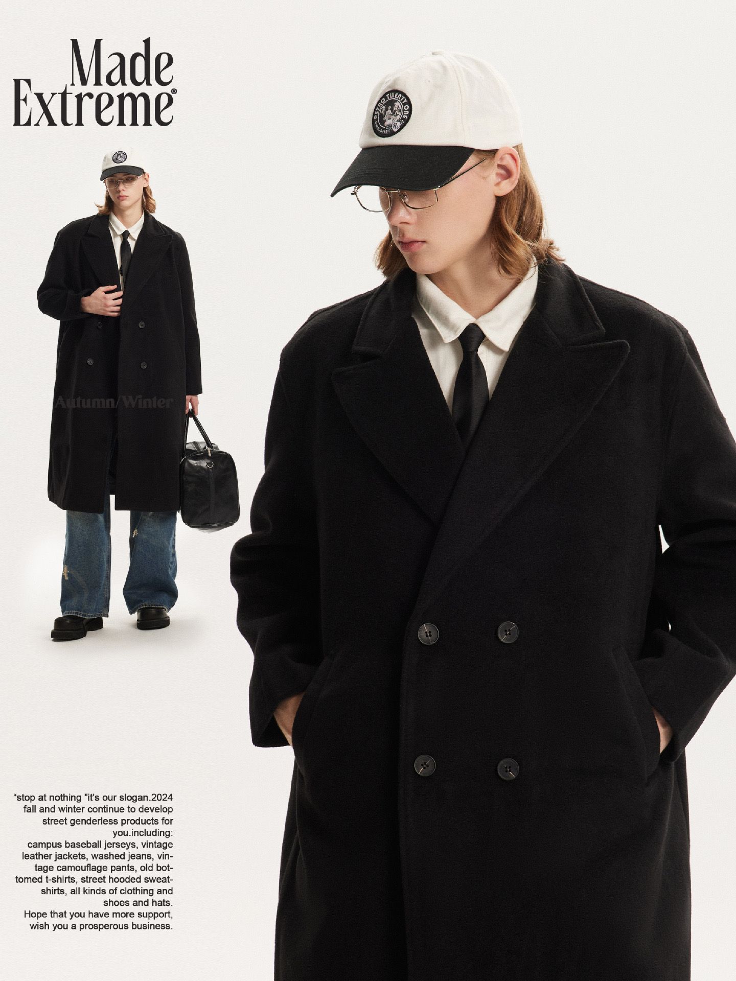 MADEEXTREME®️| ÁO KHOÁC MĂNG TÔ LEN RETRO ẤM UNISEX MADE DY789