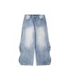 QUẦN JEANS ỐNG RỘNG WASH SỜN PHONG CÁCH CỔ ĐIỂN/JEANS PANTS WASH UNISEX OVERSIZE INF 12280