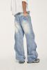 QUẦN JEANS ỐNG RỘNG WASH SỜN PHONG CÁCH CỔ ĐIỂN/JEANS PANTS WASH UNISEX OVERSIZE INF 12280