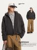 MADEEXTREME®️| ÁO KHOÁC MŨ TRÙM ĐẦU RETRO KHÓA KÉO LÓT LÔNG COTTON UNISEX MADE 241242