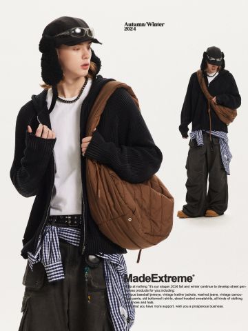 MADEEXTREME®️| ÁO KHOÁC LEN MALIU KHÓA KÉO MŨ TRÙM UNISEX MADE GM2409