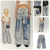 INF®️| QUẦN JEANS HIGHT STREET HOA ĐIỀU IN KỸ THUẬT SỐ DÁNG SUÔNG UNISEX INF 13436