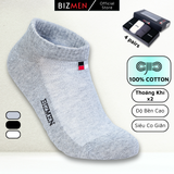 SET 4 Đôi Tất Cotton Cổ Ngắn Siêu Thoáng, Kháng Khuẩn Bizmen CSP.09