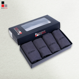 SET 4 ĐÔI Tất Nam Cổ Thấp Sợi Tre Kháng Khuẩn Cao Cấp Bizmen BO.05