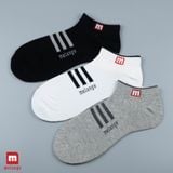 Tất Nam Kẻ, Cổ Ngắn, Kháng Khuẩn - Khử Mùi Melange - MC.01.09