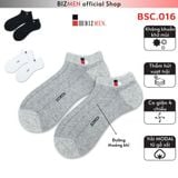 Tất,Vớ Nam Sợi Modal Cao Cấp Cổ Ngắn Kháng Khuẩn Khử Mùi Bizmen - BSC.016