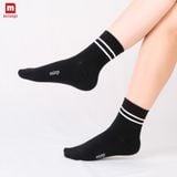 Tất Nữ Cotton Cao Cổ Melange 4 màu Pastel Cá Tính, Co Giãn Thoáng Khí MC.02.14