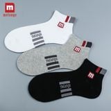 Tất Nam Thể Thao, Cổ Ngắn, Kháng Khuẩn - Khử Mùi Melange MC.01.12