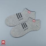 Tất Nam Kẻ, Cổ Ngắn, Kháng Khuẩn - Khử Mùi Melange - MC.01.09