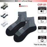 Tất Nam, Vớ Nam Thể Thao Cotton Cổ Trung Kháng Khuẩn Khử Mùi Bizmen - CSP.01