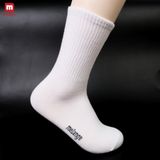 Tất Vớ Trắng Basic Cao Cổ Cotton Nam Nữ Melange Co Giãn 4 Chiều - MC.01.27