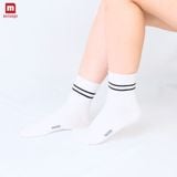 Tất Nữ Cotton Cao Cổ Melange 4 màu Pastel Cá Tính, Co Giãn Thoáng Khí MC.02.14