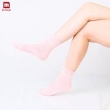 Tất Nữ Cotton Cao Cổ Melange 4 màu Pastel Cá Tính, Co Giãn Thoáng Khí MC.02.14