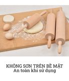 Cán lăn bột gỗ có trục xoay BAMBOO HOME làm bánh, phụ kiện trang trí decor