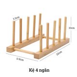 Kệ Úp Dĩa Tre BAMBOO HOME Giá Trưng Bày Nhà Bếp Tiện Lợi Nhiều Kích Thước