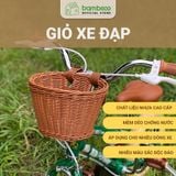 Giỏ Gắn Xe Đạp Đan Thủ Công BAMBOOO ECO Nhiều Màu Sắc, Deo Dai, Dễ Sử Dụng