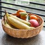 Rổ Nhựa Giả Mây BAMBOOO ECO Giúp Sắp Xếp Thực Phẩm Tươi Sống Giữ Cho Không Gian Bếp Gọn Gàng