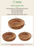 Rổ Nhựa Giả Mây BAMBOOO ECO Giúp Sắp Xếp Thực Phẩm Tươi Sống Giữ Cho Không Gian Bếp Gọn Gàng