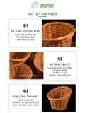Giỏ đựng rau lẩu new 2024 Bambooo Eco đựng hoa quả thực phẩm cho nhà hàng khách sạn