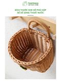 Giỏ đan decor treo tường Bambooo Eco đựng hoa quả trái cây đồ khô phong cách Hàn Quốc Cao Cấp