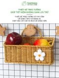 Giỏ đựng hành tỏi khô đa năng BAMBOOO ECO Giỏ gắn hoa treo tường giả mây phong cách Hàn Quốc