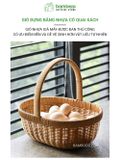 Giỏ picnic 2024 đựng đồ BAMBOOO ECO đựng hoa quả trái cây bánh kẹo , có quai xách , đan tay thủ công