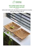 Khay nhựa giả mây chống trượt BAMBOOO ECO đựng đồ khô bánh kẹo hướng dương dùng trong nhà hàng