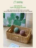 Giỏ Mây Nhựa Đan Tay BAMBOOO ECO Tiện Lợi Thẩm Mỹ Cho Không Gian Sống Gọn Gàng Hiện Đại
