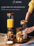 Hũ Thuỷ Tinh Chịu Nhiệt 400°C BAMBOOO ECO Chất Liệu thủy tinh Borosilicate và nắp gỗ keo VSATTP