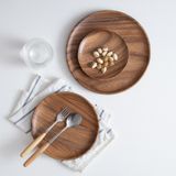 Khay gỗ cao cấp tối màu nhiều kích thước BAMBOO HOME đựng đồ ăn trà bánh kẹo trong gia đình nhà hàng khách sạn