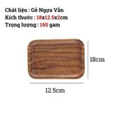 Khay gỗ cao cấp tối màu nhiều kích thước BAMBOO HOME đựng đồ ăn trà bánh kẹo trong gia đình nhà hàng khách sạn