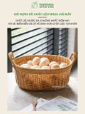 Giỏ Mây Đan Thủ Công Vintage BAMBOOO ECO Đựng Mỹ Phẩm và Đồ Khô Nhà Bếp Có Quai Xách Tiện Lợi
