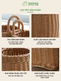 Giỏ mây nhựa treo tường decor BAMBOOO ECO rổ đa năng đựng để đồ khô trang trí không gian bếp