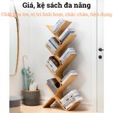 Kệ sách hình cây BAMBOO HOME, giá đựng sách bằng tre nhiều kích thước, tiết kiệm không gian, sử dụng cho phòng làm việc