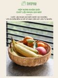 Rổ Nhựa Giả Mây BAMBOOO ECO Giúp Sắp Xếp Thực Phẩm Tươi Sống Giữ Cho Không Gian Bếp Gọn Gàng