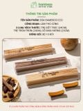 Bộ đũa gỗ tre tự nhiên 10 đôi BAMBOOO ECO an toàn vệ sinh, sử dụng cho gia đình, nhà hàng, khách sạn, đồ dùng nhà bếp
