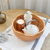 Khay mây tre đựng đồ BAMBOO HOME đựng bánh kẹo hoa quả trái cây để trong phòng khách nhà hàng khách sạn gia đình decor