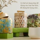 Hộp tre khảm trai cao cấp BAMBOO HOME đừng bánh kẹo đồ khô dùng làm qua tặng cho bạn bè gia đình hiện đại phong cách